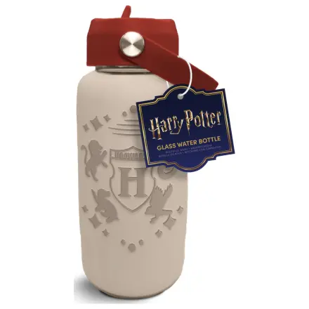 Harry Potter Hogwarts sklenená fľaša na vodu so silikónovým obalom 800ml produktová fotografia