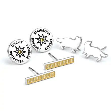 Harry Potter Náušnice 3-Pack Hufflepuff (Silver plated) produktová fotografia