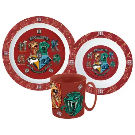 Harry Potter School Shields jedálenský set, Micro Plastic Set s hrnčekom 350 ml produktová fotografia