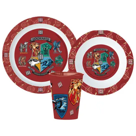 Harry Potter School Shields jedálenský set, Micro Plastic Set, s 260 ml pohárom produktová fotografia