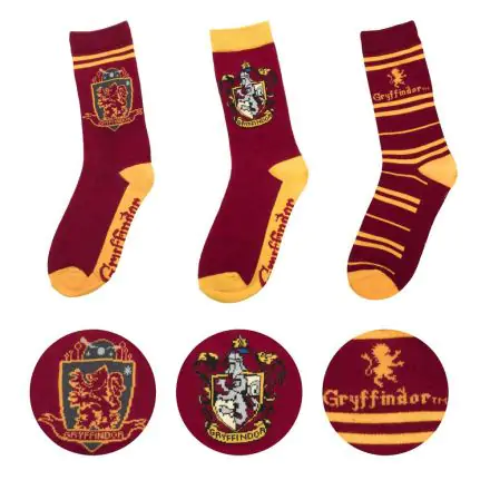 Harry Potter Ponožky 3-Pack Gryffindor termékfotója