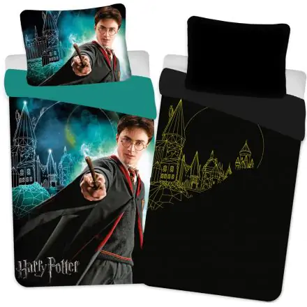 Harry Potter Glow in the Dark obliečka na paplón Castle 140x200 cm, 70x90 cm produktová fotografia