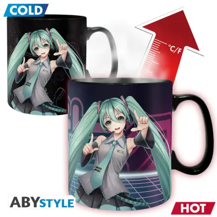 Hatsune Miku hrnček meniaci farbu teplom produktová fotografia