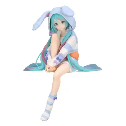 Hatsune Miku Noodle Stopper PVC Socha Hatsune Miku Rabbit Ear Hood Pajama Blue Color Ver. 14 cm termékfotója