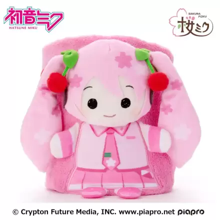 Hatsune Miku Zrolovaná plyšová figúrka Sakura Miku 20 x 15 cm produktová fotografia