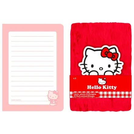 Hello Kitty A5 plyšový zápisník produktová fotografia