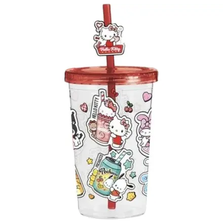 Hello Kitty and Friends Tumbler s slamkou Americká jedálenská verzia produktová fotografia