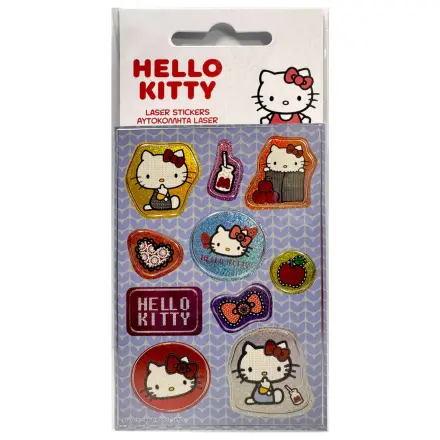 Hello Kitty Apple holografický set nálepiek produktová fotografia