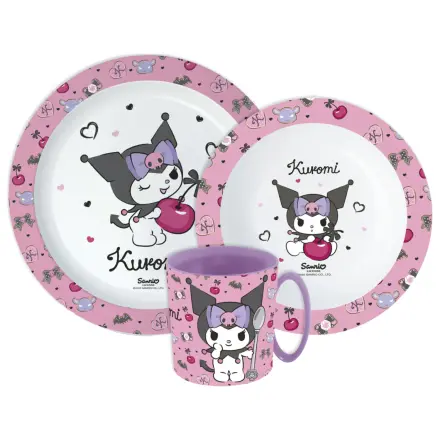 Hello Kitty and Kuromi obedová súprava, mikroplastová súprava s hrnčekom produktová fotografia