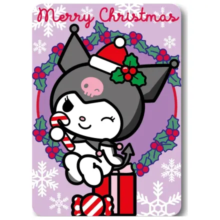 Hello Kitty Kuromi vianočná flísová deka produktová fotografia