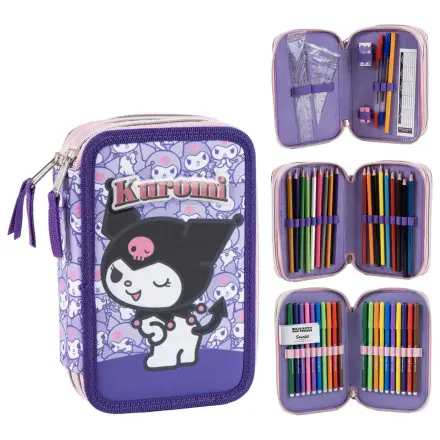 Hello Kitty Kuromi trojitý peračník produktová fotografia