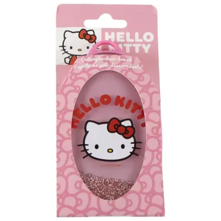 Hello Kitty ružový trblietavý hrebeň na vlasy, kefa 13 cm produktová fotografia