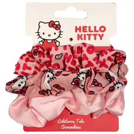 Hello Kitty Scrunchie sada 3 gumičiek do vlasov produktová fotografia