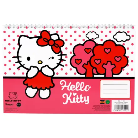 Hello Kitty Sweetheart A4 špirálový skicár, 30 listov produktová fotografia