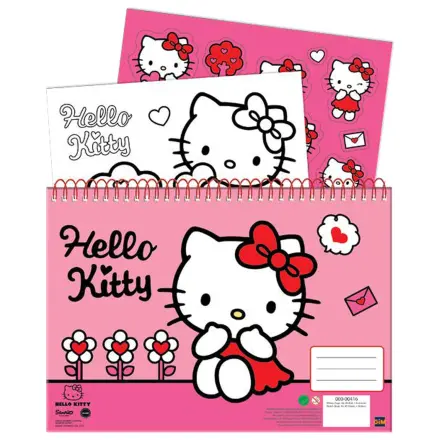 Hello Kitty Sweetheart A4 špirálový skicár 40 listov s nálepkami produktová fotografia
