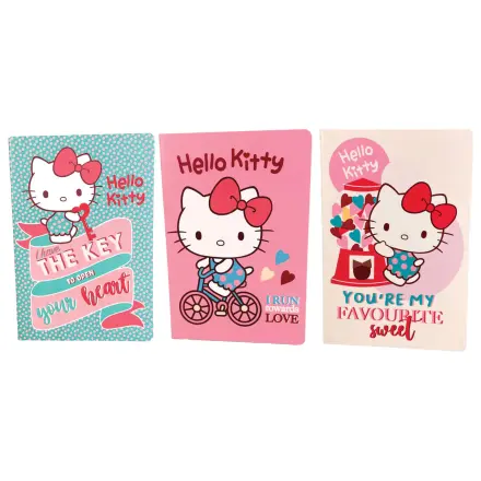 Hello Kitty Sweetheart A5 sada 3 zápisníkov produktová fotografia