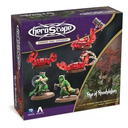 Heroscape rozšírenie armády Boiling Tension: Molten Crustaceans & Tanuki Tricksters Anglická verzia produktová fotografia