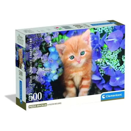 Vysoko kvalitné puzzle s ryšavou mačkou 500ks termékfotója