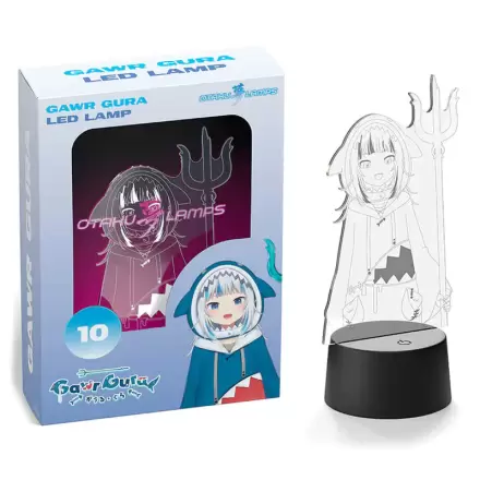 Hololive Gawr Gura LED lampa 20 cm produktová fotografia