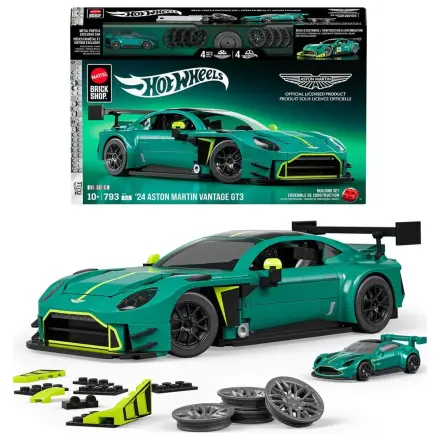 Hot Wheels Elite Mattel Brick Shop Stavebnica 1/16 '24 Aston Martin Vantage GT3 produktová fotografia