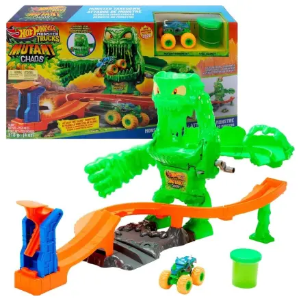 Hot Wheels Monster Trucks Mutant Chaos Monster Takedown hracia súprava produktová fotografia