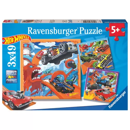 Hot Wheels puzzle 3 x 39 dielikov produktová fotografia