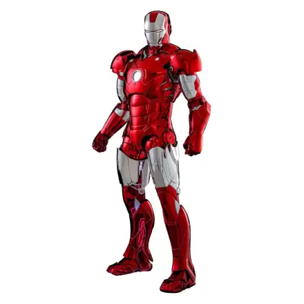 Iron Man Movie Masterpiece Diecast akčná figúrka 1/6 Iron Man Mark III (Red & Chrome Version) Hot Toys Exclusive 32 cm produktová fotografia