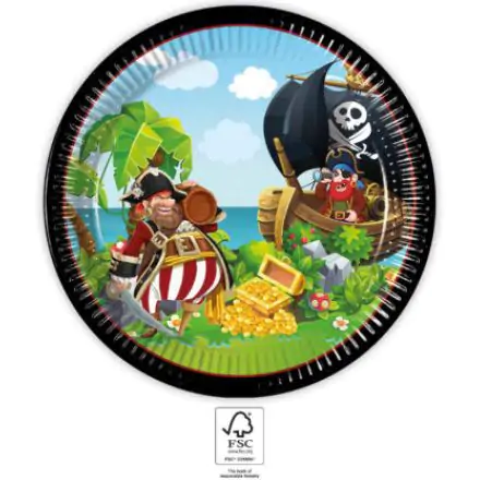 Island Pirates, Pirate papierové taniere 8 ks 23 cm FSC produktová fotografia