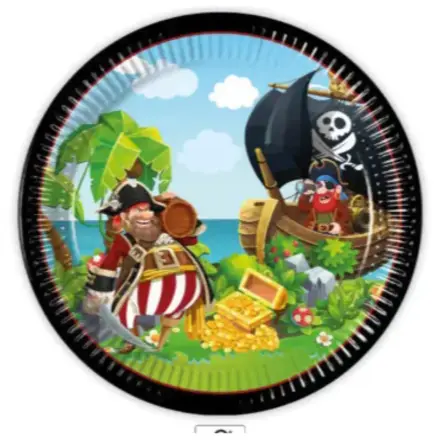 Island Pirates, Pirate papierové taniere 8 ks 23 cm FSC produktová fotografia