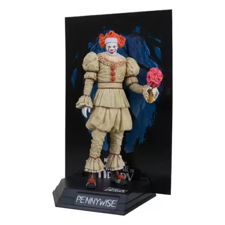 It: Welcome to Derry Movie Maniacs PVC socha Pennywise (Flashback) (Gold Label) 16 cm produktová fotografia