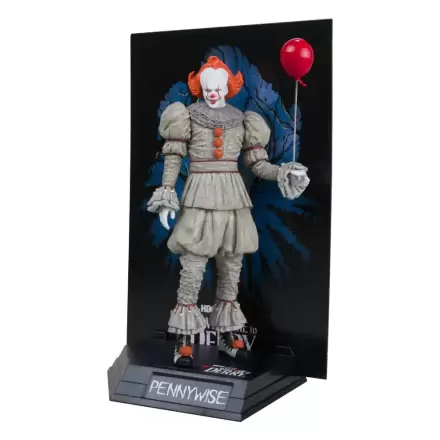 It: Welcome to Derry Movie Maniacs PVC Socha Pennywise (Gold Label) 16 cm produktová fotografia
