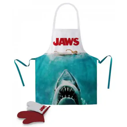 Jaws cooking zástera s chňapkou a Poster produktová fotografia