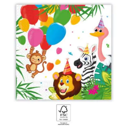 Jungle Balloons, Jungle Obrúsky 20 ks 33x33 cm FSC produktová fotografia