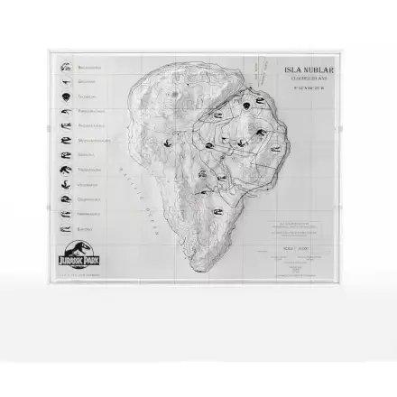 Jurassic Park Topografická Mapa Isla Nublar produktová fotografia