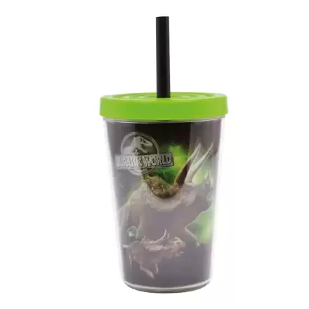 Jurassic World Pohar s slamkou 300 ml produktová fotografia