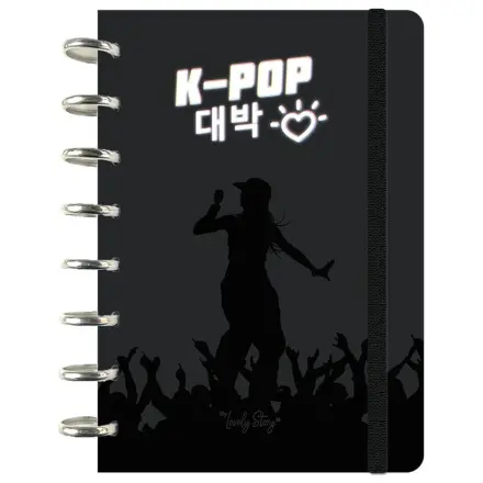 K-Pop Black A5 zápisník produktová fotografia