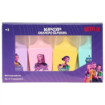 K-pop Demon Hunters Stars mini súprava zvýrazňovačov 4 ks produktová fotografia