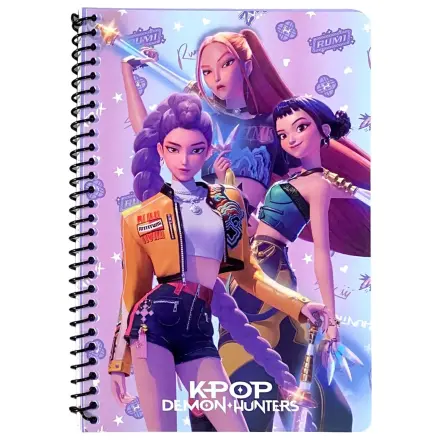 K-pop Demon Hunters Warrior Trio B/5 Lined Spiral Notebook, 70 listov produktová fotografia