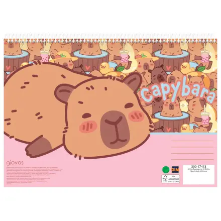 Capybara Happy Life A/4 Špirálový skicár, 30 listov produktová fotografia