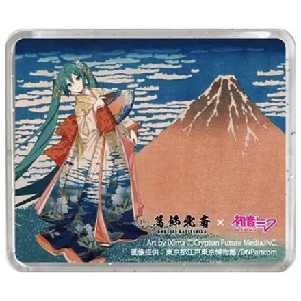 Katsushika Hokusai x Hatsune Miku 3D Magnet Tridsaťšesť pohľadov na horu Fudži Jemný vietor, jasné ráno produktová fotografia
