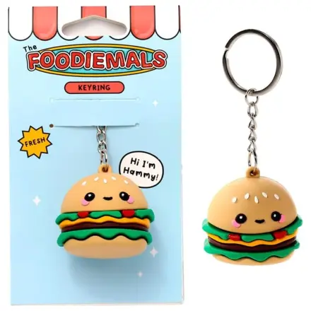 KAWAII Hammy the Burger PVC 3D kľúčenka produktová fotografia