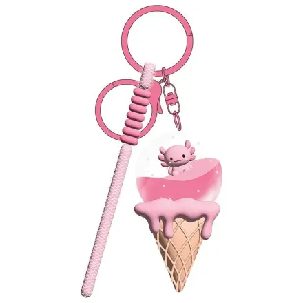 KAWAII Ice Cream Axolotl kľúčenka produktová fotografia