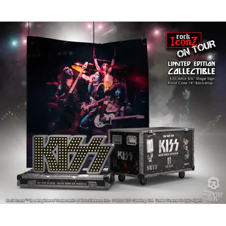 Kiss Rock Ikonz On Tour Road kufor so sochou + Stage Backdrop Set Alive! Tour produktová fotografia