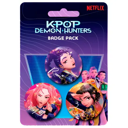 KPop Demon Hunters pack 3 odznakov produktová fotografia