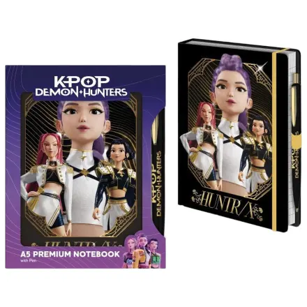KPop Demon Hunters zápisník s perom A5 Premium Golden produktová fotografia