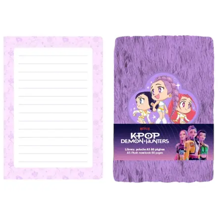 Kpop Demon Hunters Chibi A5 plyšový zápisník produktová fotografia
