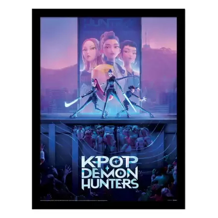KPop Demon Hunters zberateľský plagát s rámom plagátu Movie Key Art produktová fotografia