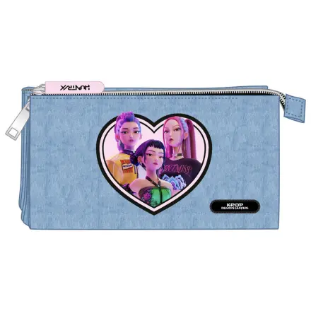 Kpop Demon Hunters Huntrix trojité puzdro na ceruzky produktová fotografia