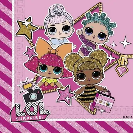 LOL Surprise Glitterati servítky 20 ks produktová fotografia