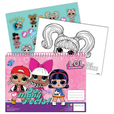 LOL Surprise Many Feels A/4 špirálový skicár 40 listov s nálepkami produktová fotografia